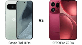 Smartphone Google Pixel 11 Pro dan OPPO Find X9 Pro. Foto: Gizmochina. /Edited by Abu Bakar Boli/