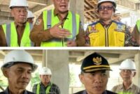 Wako Alfi SH didampingi Sekda Alpian dan Wakil Ketua DPRD Kota Sungai Penuh Harfizal bersama Ketus Komisi III Sidak kelokasi Pembangunan Pasar Beringin Jaya yang berahkir masa kontrak oktober 2026.setelah perpanjangan kontrak.