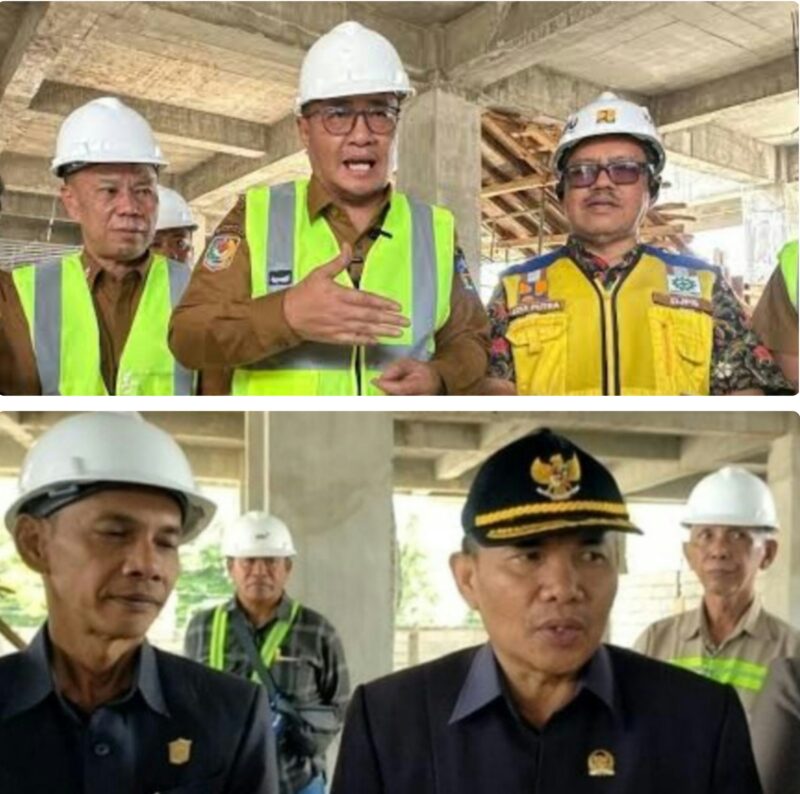 Wako Alfi SH didampingi Sekda Alpian dan Wakil Ketua DPRD Kota Sungai Penuh Harfizal bersama Ketus Komisi III Sidak kelokasi Pembangunan Pasar Beringin Jaya yang berahkir masa kontrak oktober 2026.setelah perpanjangan kontrak.