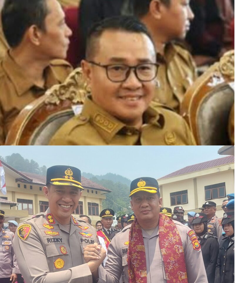 Wako Alfin,SH hadiri Pisah sambut Pedang Pora Polres Kerinci dari AKBP Ramadhanil,SH,S.I.K.MH kepada  AKBP Hernawan Rizky Yudhantoro, SH, S.I.K., M.I.K.salam komando.