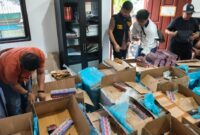 Rokok diduga ilegal yang berhasil diamankan, banyak lagi jenis rokok lain tidak sesui pita cukai yang sama masih beredar