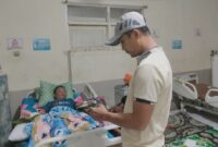 Salah satu korban ledakan tabung gas di Desa Tambak Tinggi.
