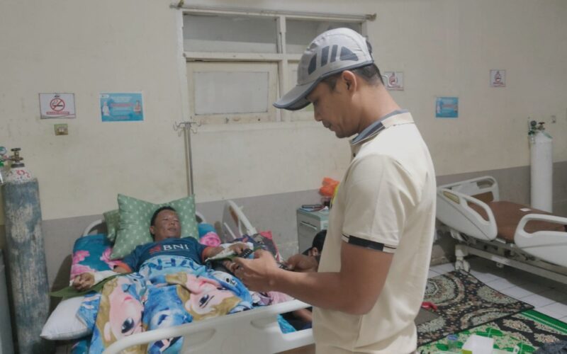 Salah satu korban ledakan tabung gas di Desa Tambak Tinggi.