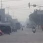 Kabut asap kiriman yang menyelimuti Kota Sungai Penuh.