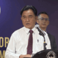 Menteri Koordinator Bidang Hukum, HAM, Imigrasi, dan Pemasyarakatan (Menko Kumham Imipas) Yusril Ihza Mahendra dalam konferensi pers di kantor Kementerian Imipas, Jakarta, Rabu (22/7/2026).(KOMPAS.com/HARYANTI PUSPA SARI )