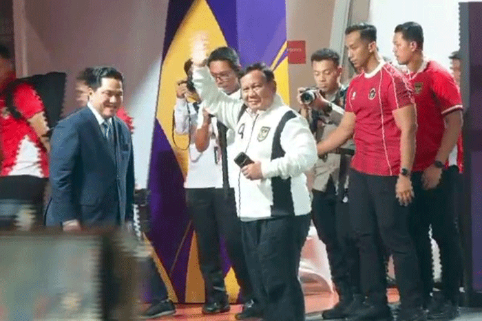 Presiden Prabowo Subianto tiba di Stadion Gelora Bung Karno (GBK) Senayan, Jakarta, Senin (5/10/2026). (ANTARA/Dokumentasi Pribadi)