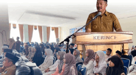 Bupati Monadi membuka Seleksi Beasiswa Kerinci Cerdas 2026 cabang Hafidz Al-Qur’an untuk mencetak generasi Qur’ani yang cerdas dan berakhlak mulia.