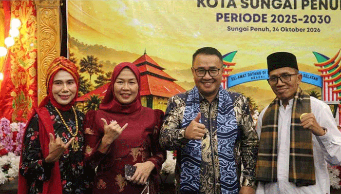  Wali Kota Alfin melantik pengurus PKPS Sungai Penuh periode 2025–2030 dan mengajak masyarakat memperkuat persatuan, melestarikan budaya, serta mendukung pembangunan daerah.