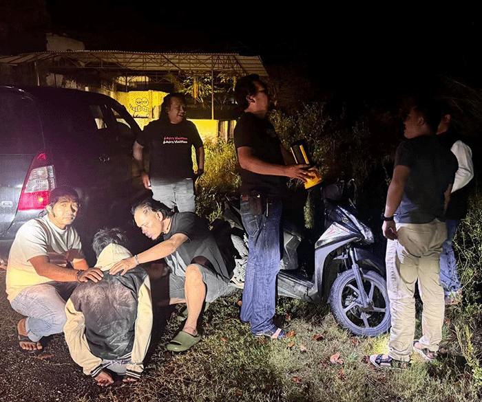 Tim Macan Kerinci Polres Kerinci mengungkap kasus curanmor dan menyita sepeda motor serta kunci T.