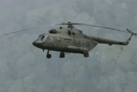Helikopter MI-17V-5 milik Skadron 31/Serbu Pusat Penerbangan Angkatan Darat (Puspenerbad) TNI AD dikirim ker Jambi untuk membantu penanganan kebakaran hutan dan lahan (karhutla) taman nasional di Jambi yang sulit dijangkau via darat, Minggu (18/10/2026).