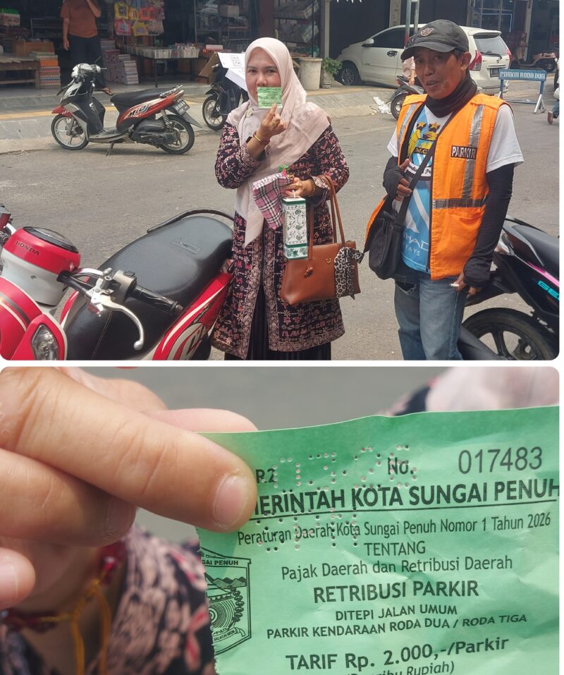 Juru parkir jalan Sisingmangarya Yendra Diaraman 