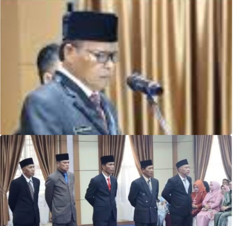 Wawako Sungai penuh Azhar Hanzah Lantik Dan Ambil Sumpah Jabatan Lima Kepala OPD Eselon II.