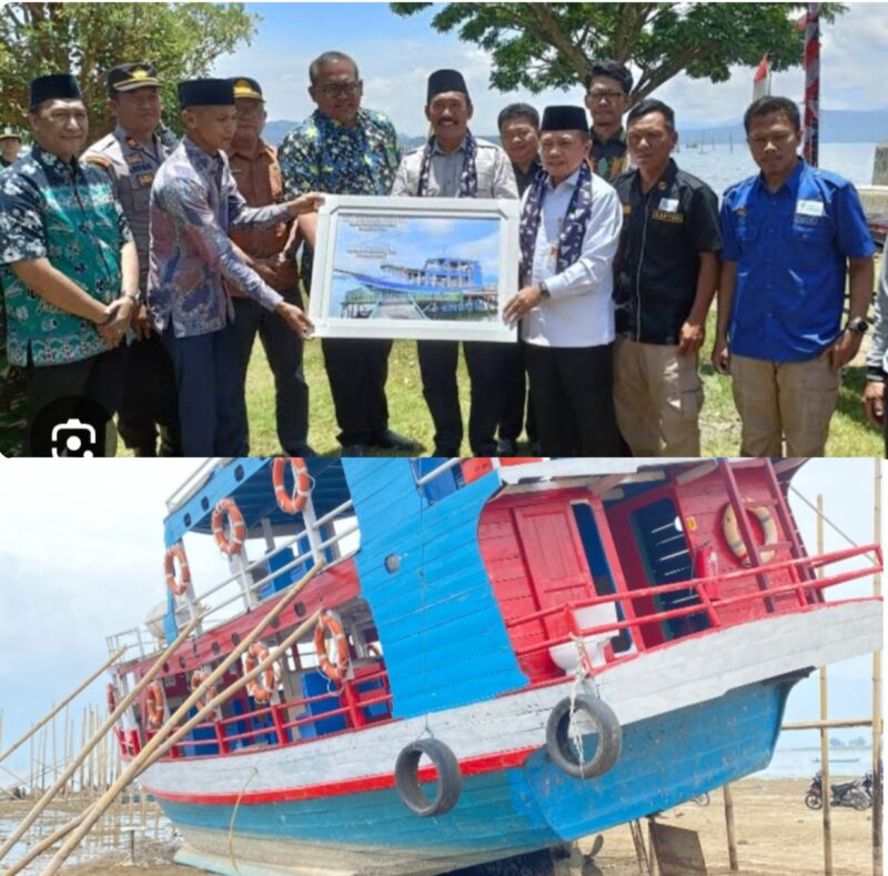 Dokumen Gubenur Jambi Al Haris Disaksikan Pj Bupati Kerinci Asraf penyerahan Kapal senilai Rp 1,2 Miliar Pada Pengelolaan Seminggu beroperasi jadi Bangkai.
