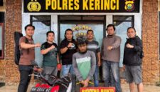 Tim Opsnal gabungan  Reskrim Polres Kerinci dengan Polsek Danau Kerinci Amankan tersangka dan barang bukti.