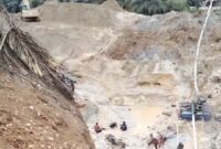 Dugaan lokasi aktifitas PETI di dalam wilayah Desa Desa Lubuk Gaung Merangin.
