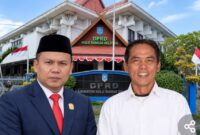 Wakil ketua DPRD Kota Sungai Penuh  Hardizal, S,Sos, MH dan Anggota Komisi II DPRD Pahruddin.
