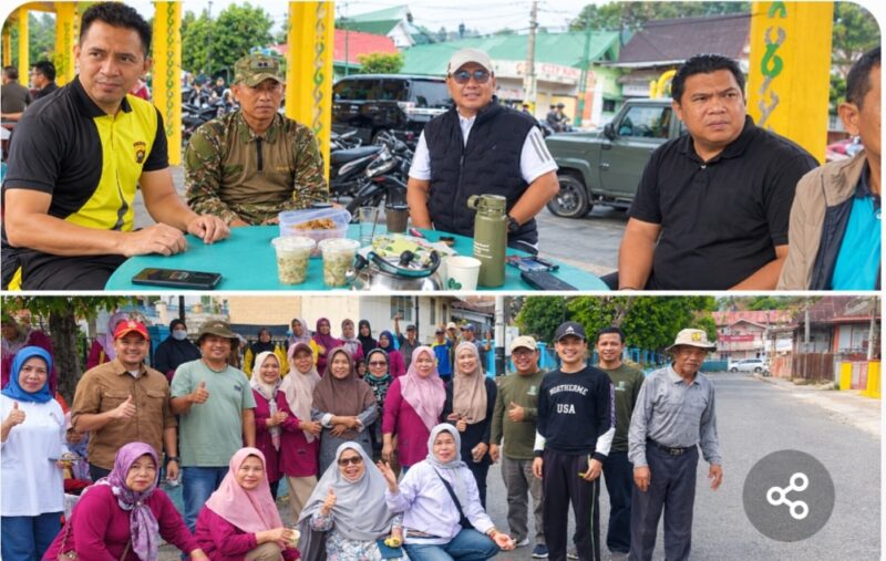 Wako Sungai Penuh Alfin, bersama Kapolres, Dandim 0417 Kerinci, Ketua DPRD Kota Sungai Penuh, Wawako, Sekda goro bersama masyarakat.