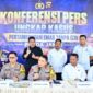 Kapolda Jambi Irjen Pol Drs.Widodo, konferensi Pres pengungkapan Kasus PETI ilegal wilayah hukum Polda Jambi.