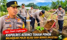 Kapolres Kerinci Pimpin Green Policing, Tanam Pohon Kehidupan Produktif Di Lingkungan Asrama Polres