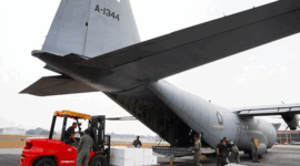 Pesawat Hercules TNI AU dikerahkan untuk mengantar 